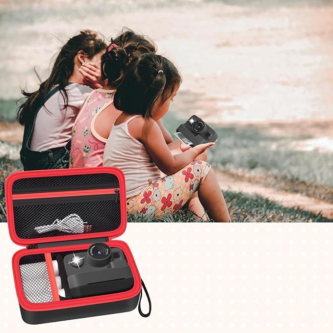 Case Compatible with DYLANTO for ESOXOFFORE for ETIKEZ for YTETCN for DUDUDRAGON Instant Print Camera, Kids Camera Storage for Accessories (Box Only) (Single Case, Black)