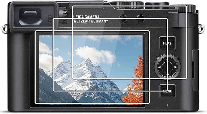 kinokoo Screen Protector for Leica D-LUX 8 /D-LUX 7 Digital Camera, 0.25mm 9H Hardness Tempered Glass Film D LUX8 D LUX 7 D-LUX Type 109 /C-LUX/V-LUX 5 - Bubble-free/Anti-scratch(2 packs)