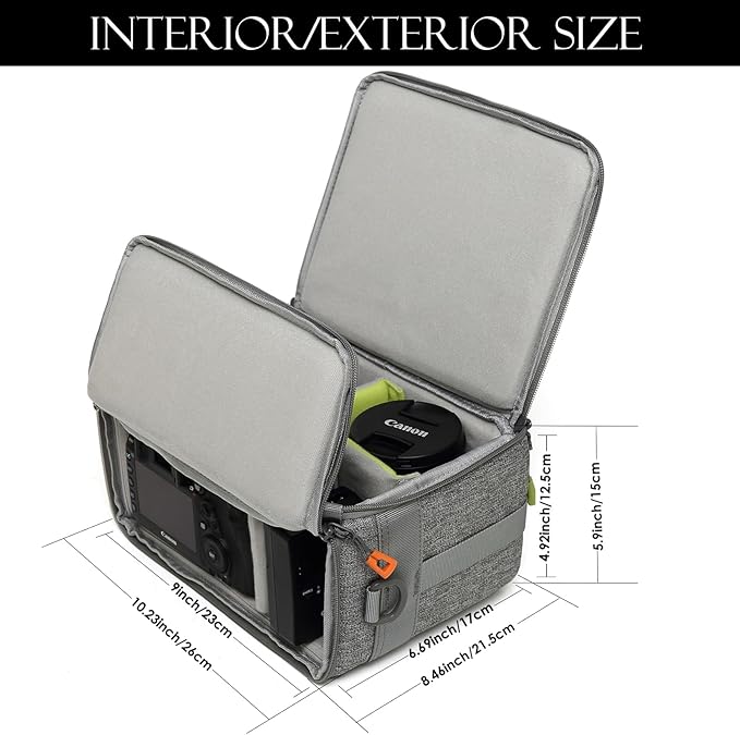 svatin Camera Insert Bag,Shockproof &Pressure-proof Dual Opening Camera Lens Cube Case Bag,Digital DSLR SLR Mirrorless Cameras Accessories Storage Pouch Compatible for Canon,Nikon,Sony,Panasonic（S）