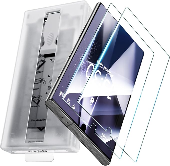 X-it for Samsung Galaxy S23 Ultra/S22 Ultra Screen Protector HD [Auto Alignment & Dust Removal],Bubble-Free & Self-Healing,[100% Ultrasonic Fingerprint ID] Easy Installation Full Coverage [Non-Glass] 2 Packs