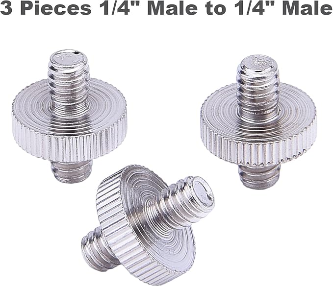1/4 inch and 3/8 inch Converter Screw Adapter Mount Set for Camera/Tripod/Monopod/Ballhead/Light Stand