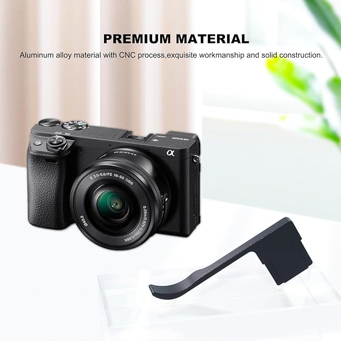 Thumb Grip Compatible with Sony A6000 A6100 A6300 A6400 A6500 Camera,Metal Camera Thumbs Up Rest Hand Grip