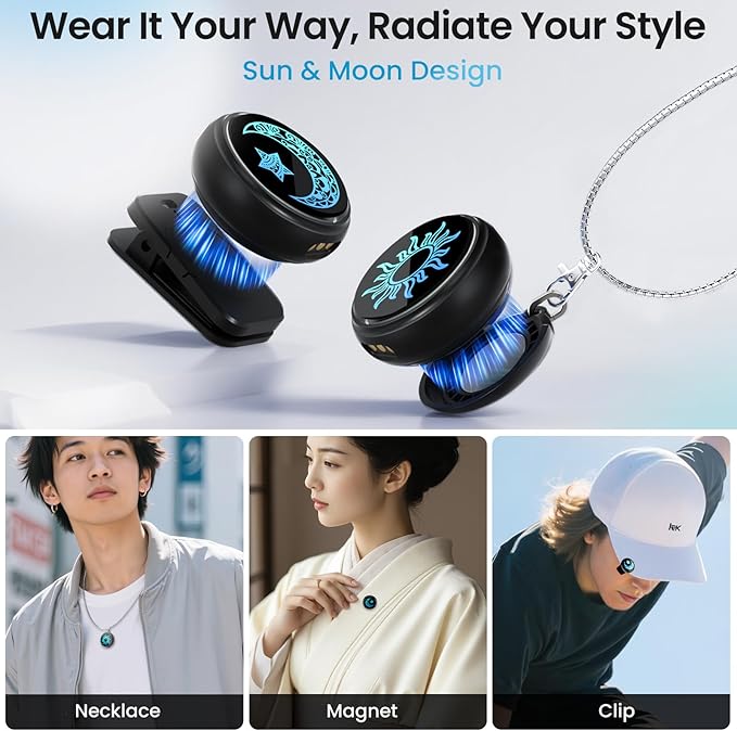 Magnetic Wireless Microphone for iPhone/Camera/Android, Ultralight 9.5g, 984ft Range, 48kHz/24bit, Noise Cancellation, 48H Battery for Video Recording, Streaming