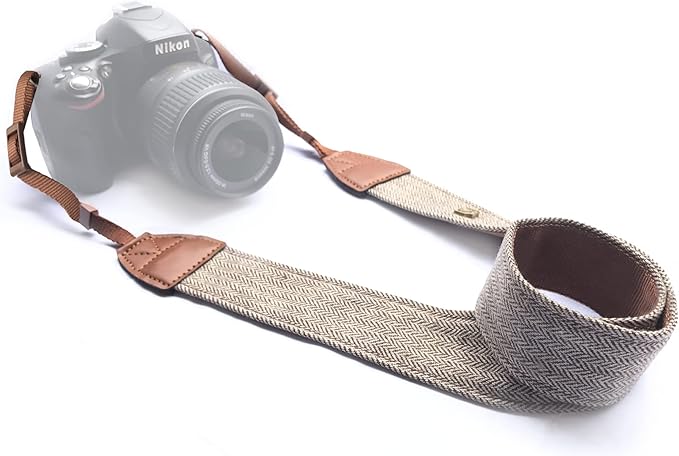 Alled Camera Neck Shoulder Belt Strap, Vintage Soft Camera Straps for Women/Men for All DSLR/Nikon/Canon/Sony/Olympus/Samsung/Pentax/Olympus