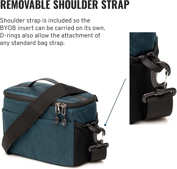 Tenba BYOB 9 Camera Insert - Turns any bag into a camera bag for DSLR and Mirrorless cameras and lenses – Blue (636-629)