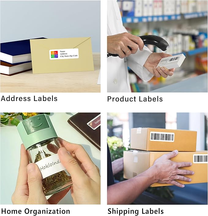 1" x 2-5/8" Address Labels - Printable Mailing Stickers for Laser/Inkjet Printers, Permanent Adhesive Blank White, 7500 Labels (250 Sheets)