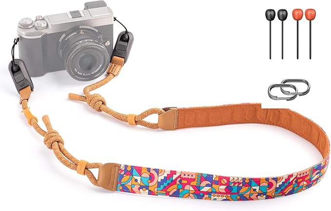 PGYTECH Camera Strap Air for Mirrorless Camera Shoulder Strap Adjustable Neck Strap Light for Sony ZV-E10 for Canon G7 X (Modern Art)