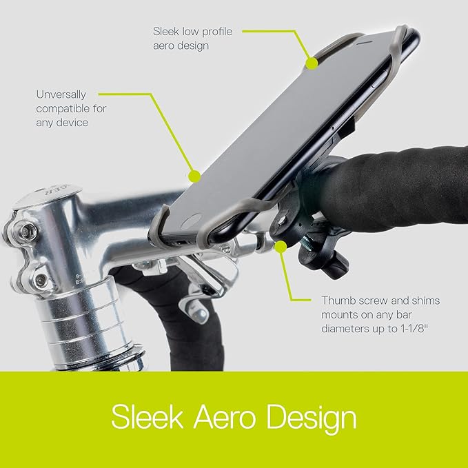Delta Cycle Xmount Bicycle Phone Holder - Adjusts to Any Handlebar & Fits Any Phone or iPhone - Easily Accessible Bike Accessories (Pack of 2)