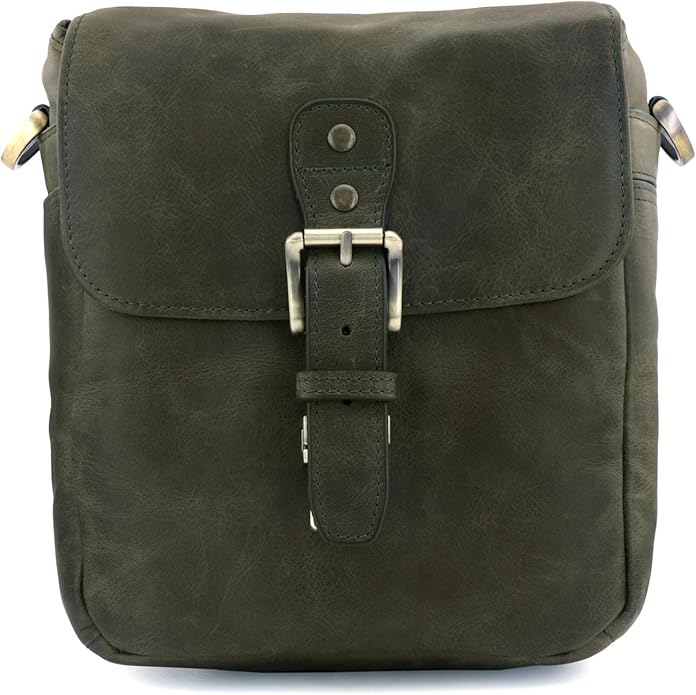 MegaGear Genuine Leather Camera Messenger Bag Mirrorless Portable electronic device cover