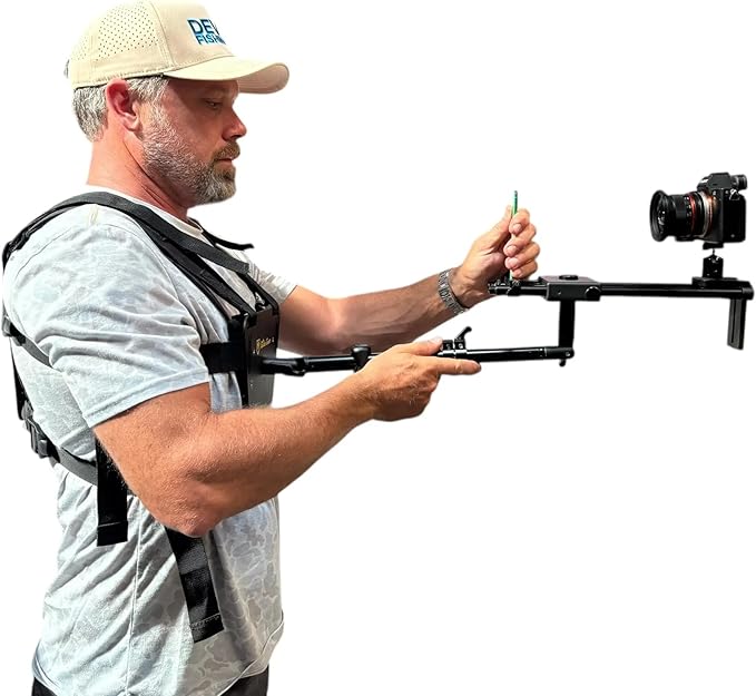 Glide Gear SNC 500 360° Rotating Snorricam Camera Rig for POV Filmmaking – Body-Mounted Stabilizer for DSLR/Mirrorless Cameras – Adjustable Fit, Modular Mounting, Action Scene & Music Video Shots