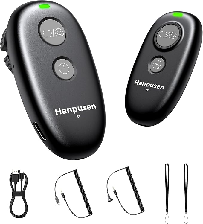 Rechargeable Wireless Camera Remote Control for Nikon P950,Z6 II, D6, D780, D750, Z5, Z7, Z7 II, Z9, Z8, Z6 III, P1100, P1000, Z7, Z6, D850, D5600, D7500,D800, Upgrade Hanpusen Shutter Release