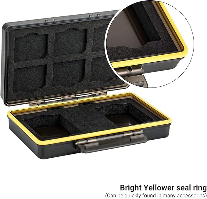 Fujifilm NP-W126 NP-W126S Camera Battery Memory Card Storage Case Holder for 6 SD Card + 2 Slots Battery, Fuji Camera Battery Box on X100VI X-T3 X-T30 X-T100 X100F X-A10 X-Pro2 X-Pro1 X-T2 X-T1 X-T20