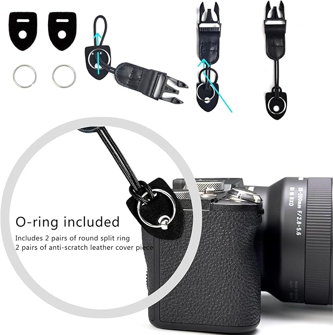 Camera Neck Strap/Thin Washable Soft Camera Strap or Binoculars Strap,39 Inch,Black