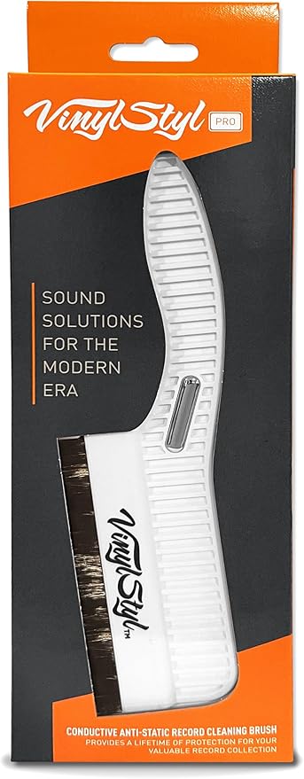 Vinyl Styl Premium Conductive Anti-Static Record Cleaning Brush (White)