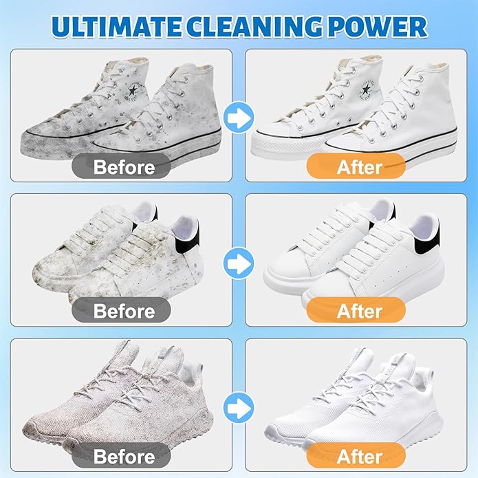 Shoe Cleaner, Sneaker Cleaner Foam for Removing Stains and Dirt, Shoe Cleaning Kit for White Shoes