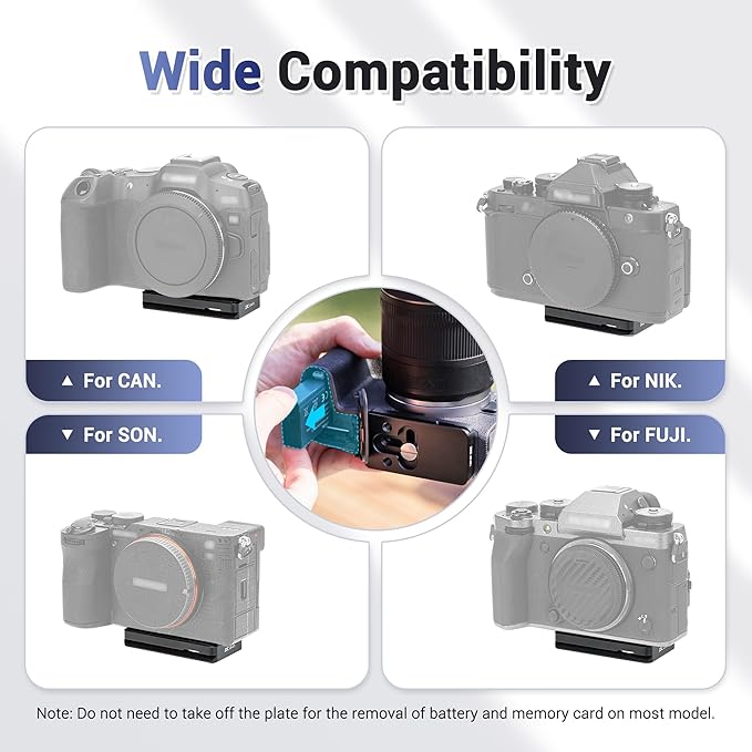 Quick Release Plate for AirTag, Metal Camera Mount Adapter with 1/4"-20 Screw & Arca-Type Design for Tripod Compatible with Canon Sony Nikon Fujifilm and More Camera, for AirTag Hidden-in Base Plate