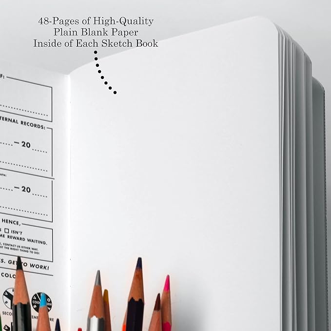 Field Notes: Streetscapes Edition Sketch Book 2-Pack Version B - Los Angeles & Chicago - Blank Paper Memo Book with Covers for Coloring - 4.75 x 7.5 Inch