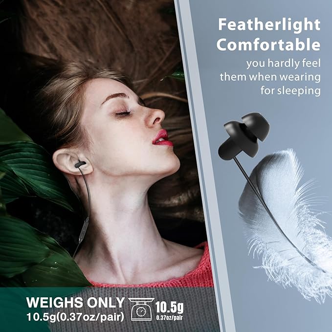 Hearprotek 2 Pairs Sleep Earbuds, USB c Earphones Headphones with Microphone-Silicone Noise Isolation Type c Earbuds Sleep Buds for Android Phone,Ideal for Sleeping, Snoring, Relaxation, Air Travel