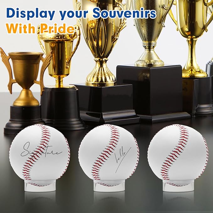 100 Pcs Ring Golf Ball Display Case 0.6 Inches Clear Baseball Holder Golf Ball Holder Small Baseball Acrylic Stands Round Ring Stand Acrylic Display Stands for Small Balls, Egg, Spheres, Marble