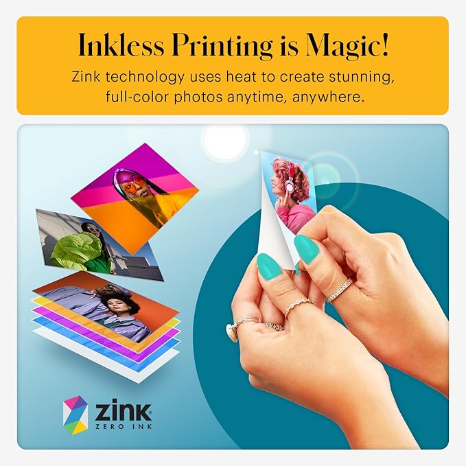 Kodak Smile+ 2-in-1 Digital Instant Print Camera & Wireless Bluetooth Photo Printer - 10MP, Special-Effect Rotating Lens, Zink 2x3” Sticky-Back Photos, Print via Fun App from Smart Devices - Blue