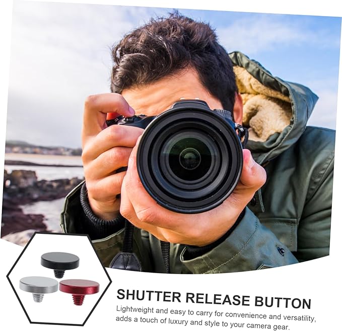 3Pcs Aluminum Alloy Flat Shutter Release Button for Enhanced Camera Control Upscale Reduce Shake and Image Clarity Compatible with Various Cameras