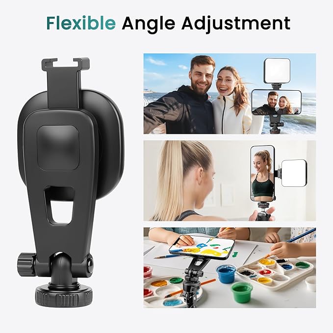 Victiv Magnetic Phone Tripod Mount with Cold Shoe, Adjustable iPhone Tripod Holder Adapter with 1/4” Screw, Camera Phone Mount for iPhone, Camera, Tripods