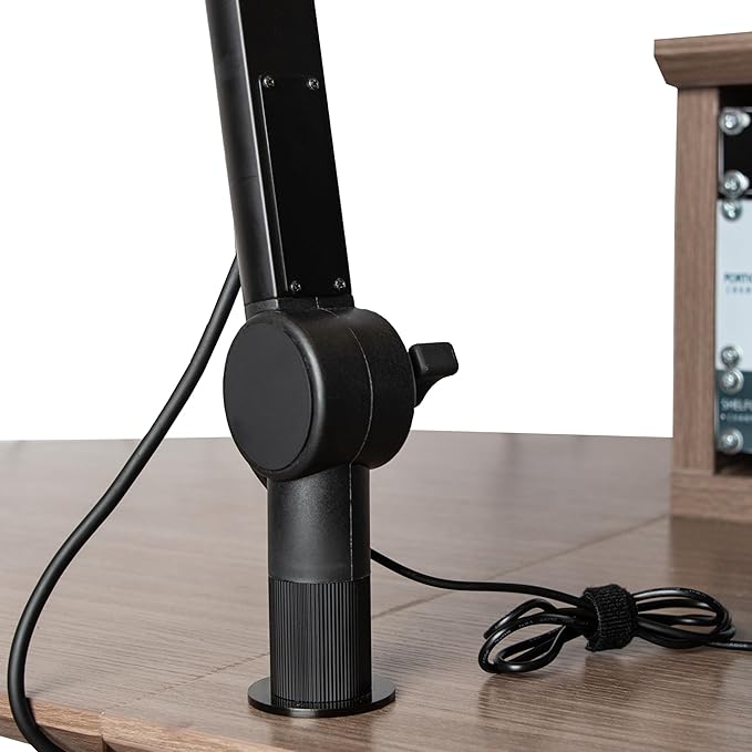 Gator Frameworks Professional Desktop Broadcast/Podcast Microphone Boom Stand with On-Air Indicator Light, Blue,Violet, & Red (GFWMICBCBM4000)