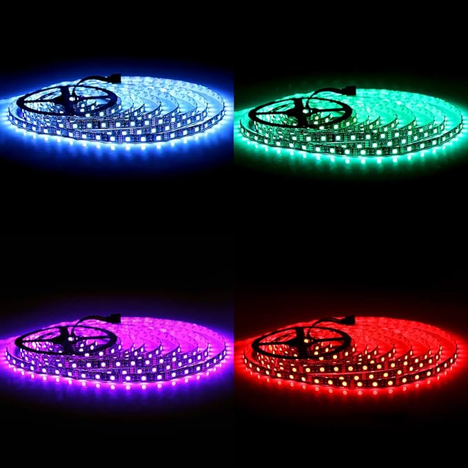 SUPERNIGHT 5050 RGB LED Strip Lights-16.4ft 300 LEDs, Color Changing LED Lights for Valentine, Wedding Sparklers, Christmas Lights, Indoor Decoration