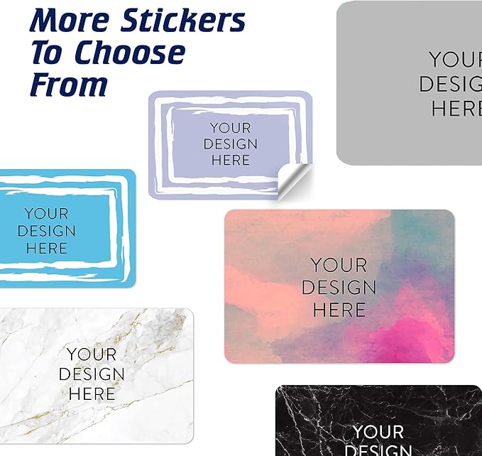 100 Custom Vinyl Stickers - Upload Your own Image, Text, Design, Logo - Personalized Logo Labels for Handmade, Packaging, Bottle, Jars, Candle, Brand Stickers (Lavender Swirls, 6x4)