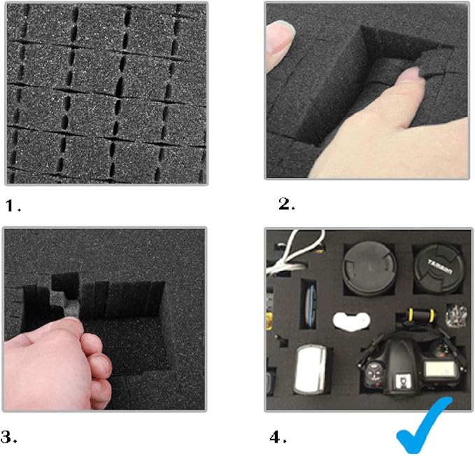 MOOCY 12" Hard Case with Pick Pluck Foam Insert, 13.3 x 10.5 x 4.3 Inch - Watertight Airtight Case for Pistol, Recorder, Camera, Microphone, GoPro