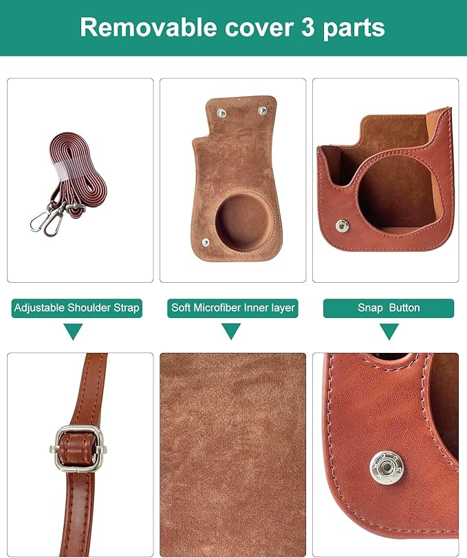 Camera Case Compatible with Fujifilm Instax Mini 11/9/8 Camera Bag，Protective Camera Pouch with Adjustable Shoulder Strap(Brown)