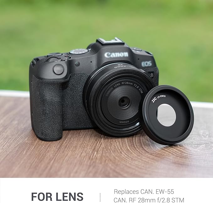 Lens Hood for Canon RF 28mm f/2.8 STM Lens, RF 28mm Lens Hood, Lens Hood Replace Canon EW-55 Hood, Compatible with 55mm Filters and 55mm Lens Cap
