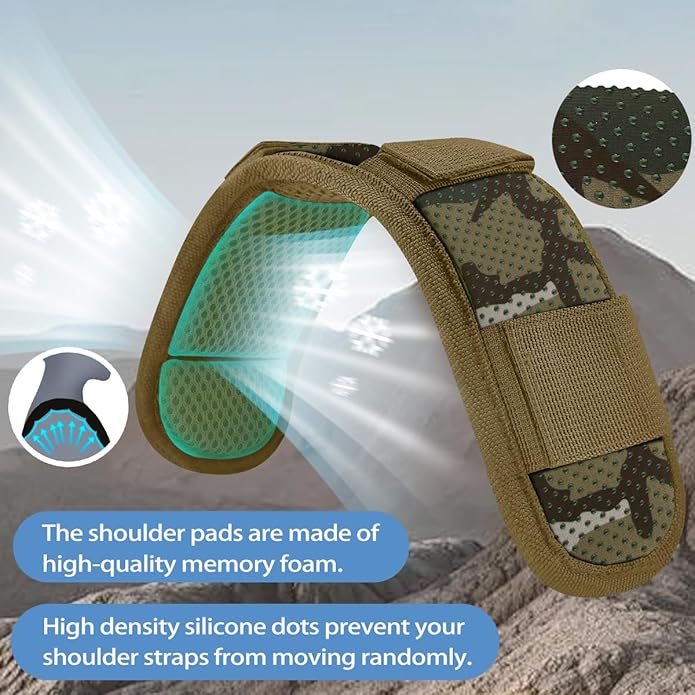 ZINMARK 2Pcs Ultra-Thick Shoulder Pad Cushions for Laptop Bags,Messenger Bags,Briefcases,Luggage, Tool Bags,Travel Bags etc