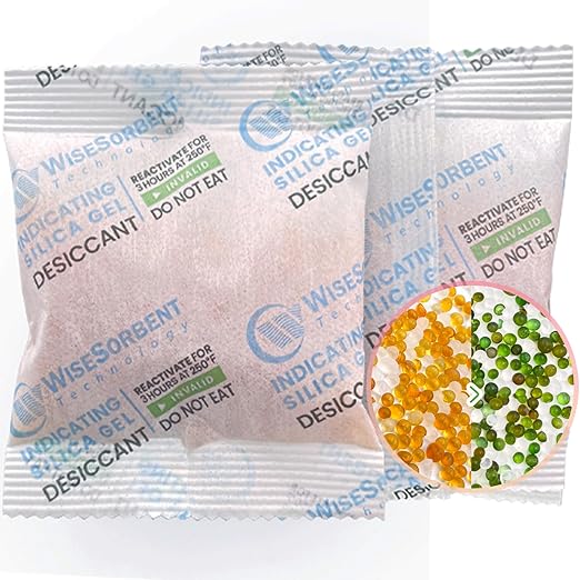 30pcs 20g Silica Gel Packets, Indicating Deisiccant Packs, Rechargeable Deisccant Moisture Absorbers for Storage