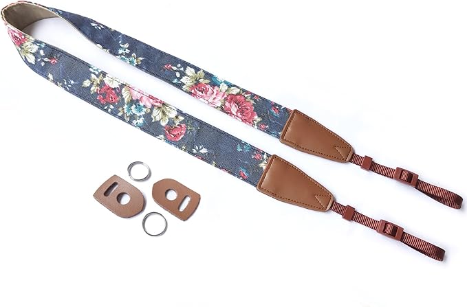 Alled Camera Strap Neck, Adjustable Vintage Floral Camera Straps Shoulder Belt for Women/Men,Camera Strap for Nikon/Canon/Sony/Olympus/Samsung/Pentax ETC DSLR/SLR