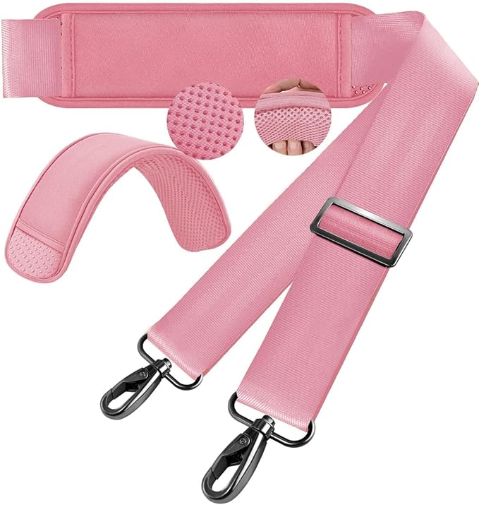 60 Inch Shoulder Strap, Ultra-Thick and Padded with Metal Swivel Hooks for Laptop Messenger and Crossbody Canvas Bags