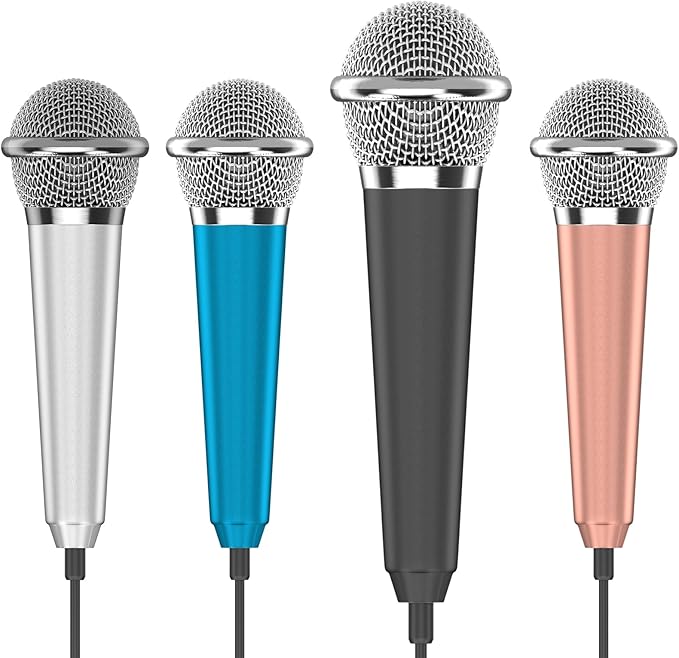 Mini Microphone for iPhone iPad Small ASMR Tiny Microphone for Voice Video Recording Singing, Vlogging, Podcasting YouTube (1 PCS Black)