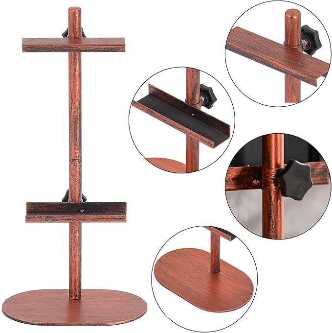 Picture Easels for Display, Adjustable Tabletop Easel for Picture Frames up to 17.5", Metal Art Display Stand for Painting Signs Photos, Antique Easel Stands with Base for Home Office Galleries