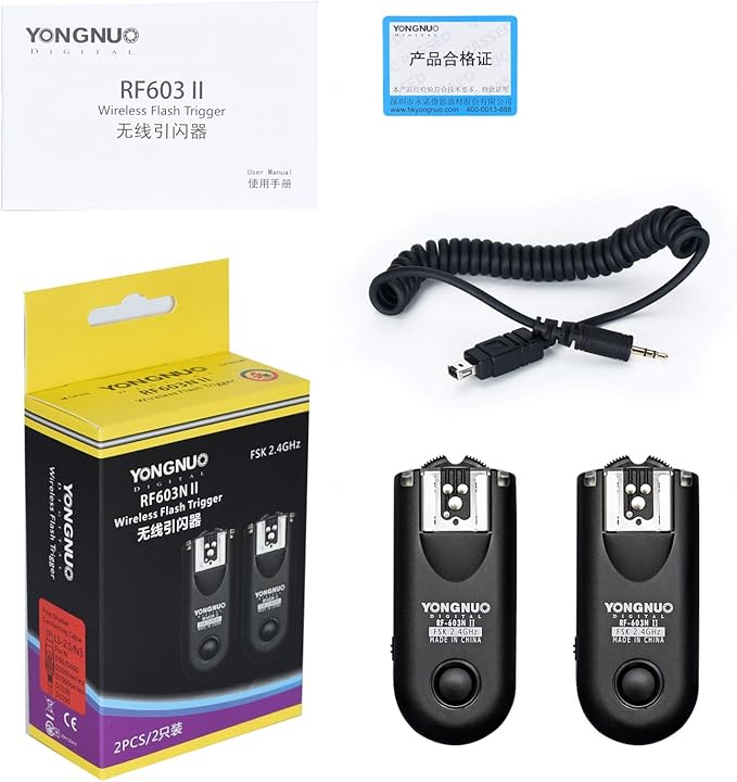 YONGNUO RF-603II N3 Wireless Shutter Release, Flash Trigger for Nikon DSLR D90 D600 D7100 D7000 D5100 D5000 D3100 D3000
