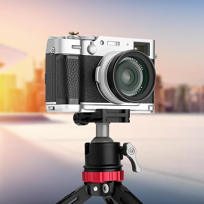 Haoge Holder Hand Grip for Fujifilm Fuji X100VI Camera L-Shape Grip HG-XVIS with Arca Swiss Quick Release Plate Camera Handle Bracket