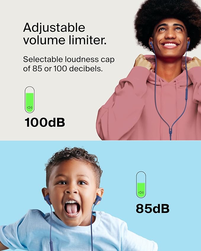 Belkin SoundForm Wired Earbuds with USB-C Connector, in-Ear Earphones w/Microphone - USB-C Headphones for iPhone 17, iPhone 16, iPad mini, Galaxy S25, Google Pixel 9, Android, and More - Blue