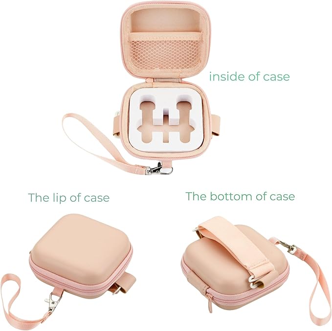 Wireless Lavalier Microphone Case Mini Mic Case for Wireless lavalier microphones Wireless Microphones Mini Tiny Mic Lapel Clip Microphones (PINK)