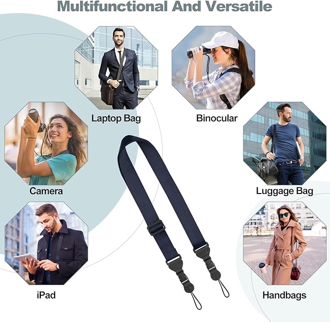 Adjustable Shoulder Strap, Comfortable Camera Strap, Neck Lanyard for iPad Tablet Case, Camera, Binocular, Luggage Bag (Royal Blue Shoulder Strap)