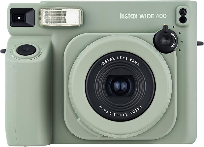 Fujifilm Instax Wide 400 Instant Film Camera Bundle with Fuji Instax Wide Instant Film Color Print (60 Sheets) + Travel Bag + Rechargeable Batteries with Charger and Lens Cleaning Kit
