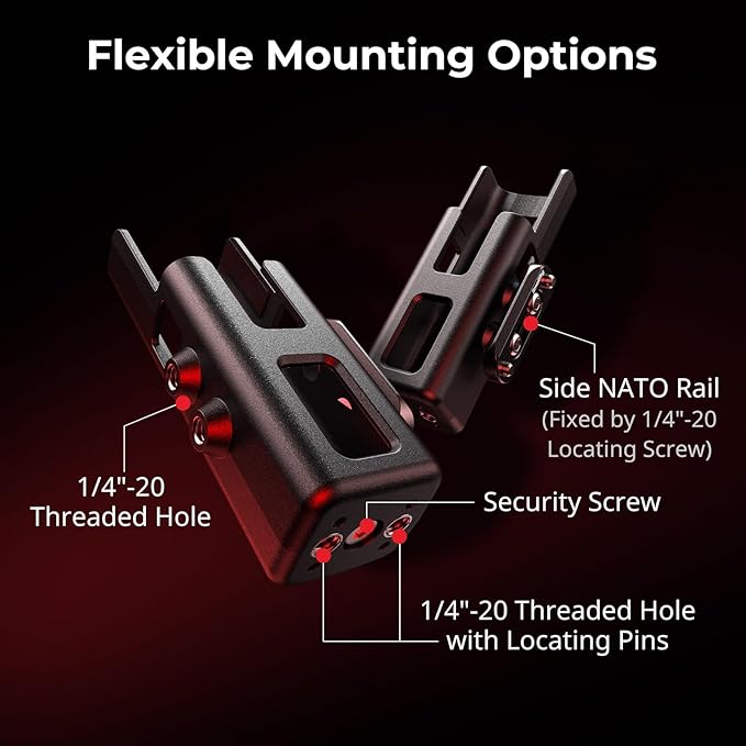 SMALLRIG Expansion Adapter Accessorie for DJI Osmo Pocket 3, Protective Cage, with 1/4"-20 Threaded Toles, Mount for NATO Rails, Handles, Magic Arms