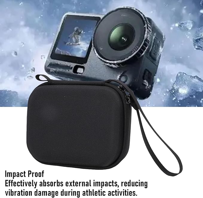 Vikye Carrying Case for Action 6, Water Proof Hard Carrying Bag for Camera Batteries Filter Mount, Hard Shell Action Camera Bag for Travel Cycling