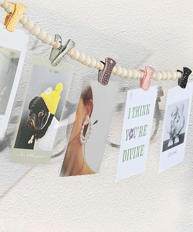 40 Pack Mini Alligator Clips with Steel Core & Non-Slip Silicone| Multipurpose Clips for Delicates, DIY Crafts, Office & Home(Gold+Silver)