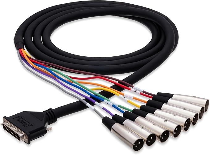 Hosa DTM-805 DB25 to XLR3M Balanced Snake,16.4 Feet
