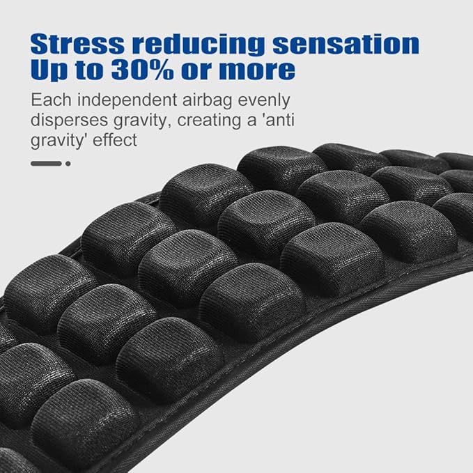 Anti-Gravity Shoulder Pad Cushion, Universal Bag Strap Comfort Pad with 30% Stress Reduction, Black,2pcs
