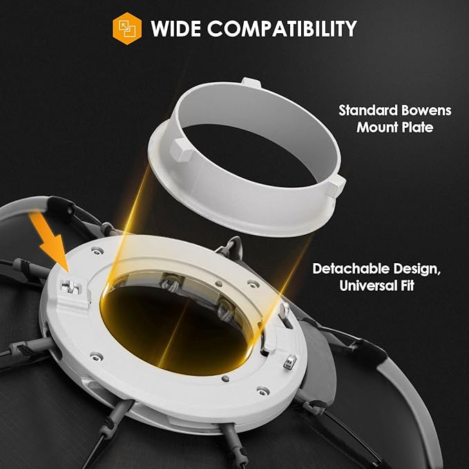 TARION Quick Release Octagonal Softbox - Bowens Mount Softbox with Diffusers/Honeycomb Grid/Carrying Bag for Live Streaming, Photography, Videography (Octagonal 47.2"/120cm)